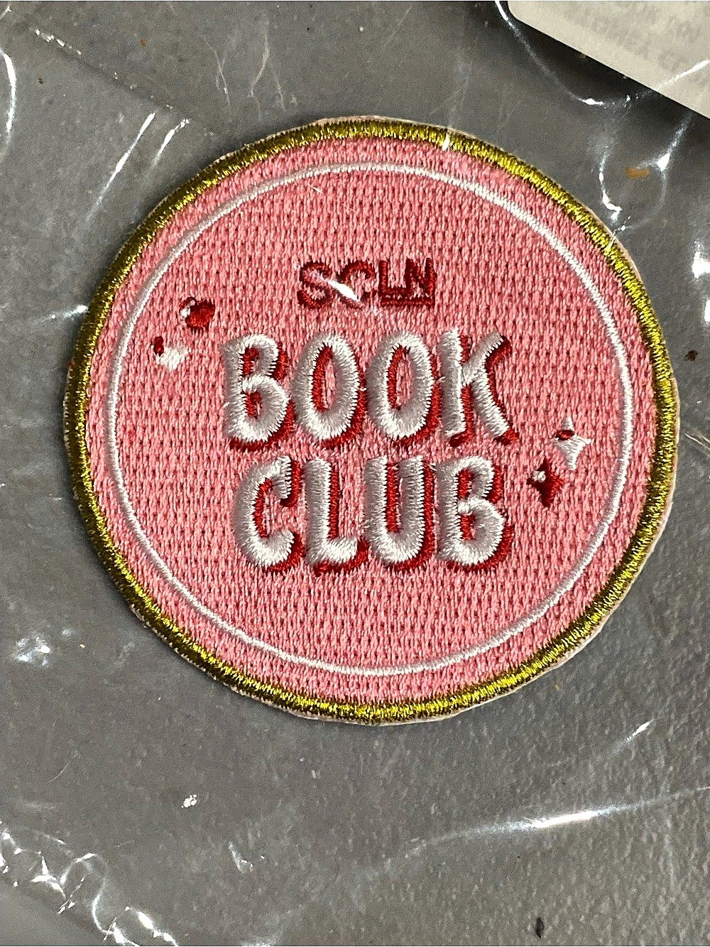 Stoney Clover Lane Book Club Patch Pink & Gold